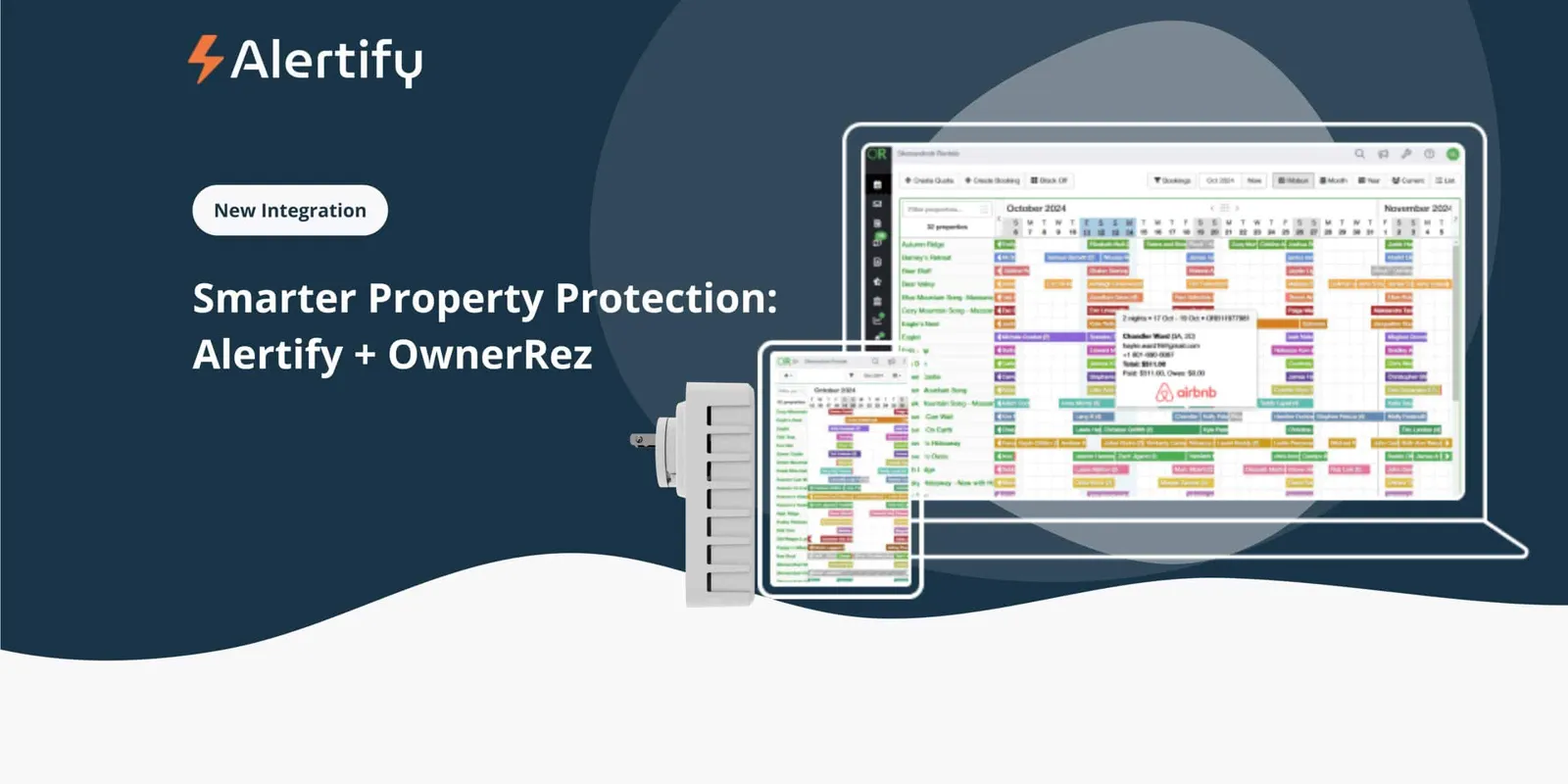 OwnerRezとAlertifyの騒音・喫煙モニタリングデバイス連携でホスト運営を効率化