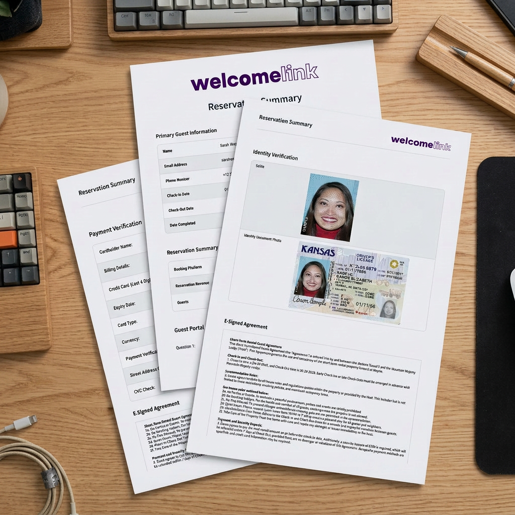 クリーンなWelcomeLinkの記録 &mdash; 署名済み・タイムスタンプ付きで、チャージバック、OTAの異議申し立て、保険請求にすぐ対応
